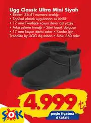 UGG CLASSİC ULTRA MİNİ SİYAH